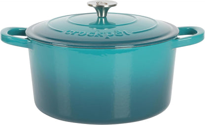 Crock-Pot 3 Quart Enameled Cast Iron Dutch Oven – Aqua 9VTM