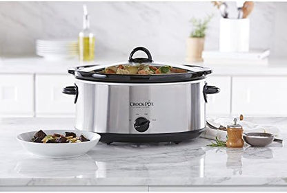Crock-Pot 7 Quart Oval Manual Slow Cooker – Stainless Steel MMR3