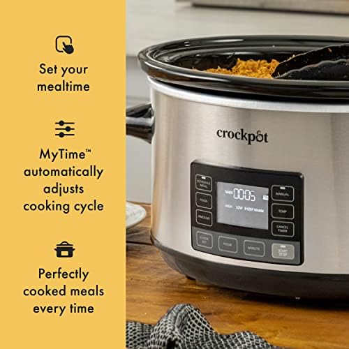 Crock-Pot 7 Quart Portable Programmable Slow Cooker with Timer 9PTZ