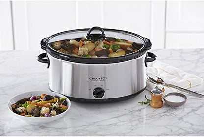 Crock-Pot 7 Quart Oval Manual Slow Cooker – Stainless Steel MMR3