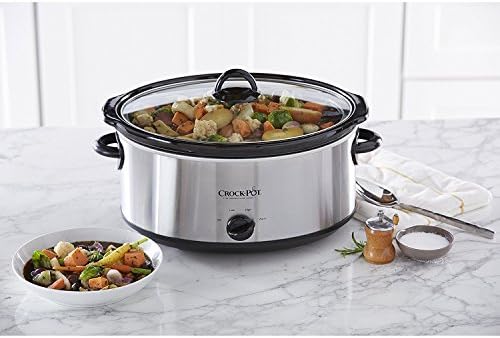 Crock-Pot 7 Quart Oval Manual Slow Cooker – Stainless Steel MMR3