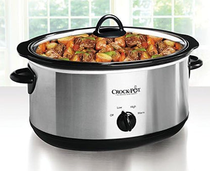 Crock-Pot 7 Quart Oval Manual Slow Cooker – Stainless Steel MMR3