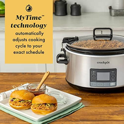 Crock-Pot 7 Quart Portable Programmable Slow Cooker with Timer 9PTZ