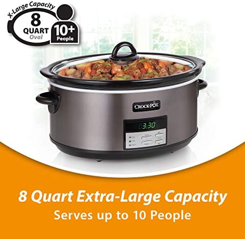 Crock-Pot 8 Quart Programmable Slow Cooker with Auto Warm EDOP