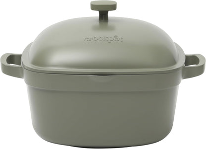 Crock-Pot 3 Quart Enameled Cast Iron Dutch Oven – Aqua 9VTM