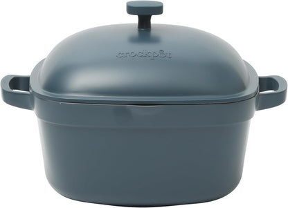 Crock-Pot 3 Quart Enameled Cast Iron Dutch Oven – Aqua 9VTM